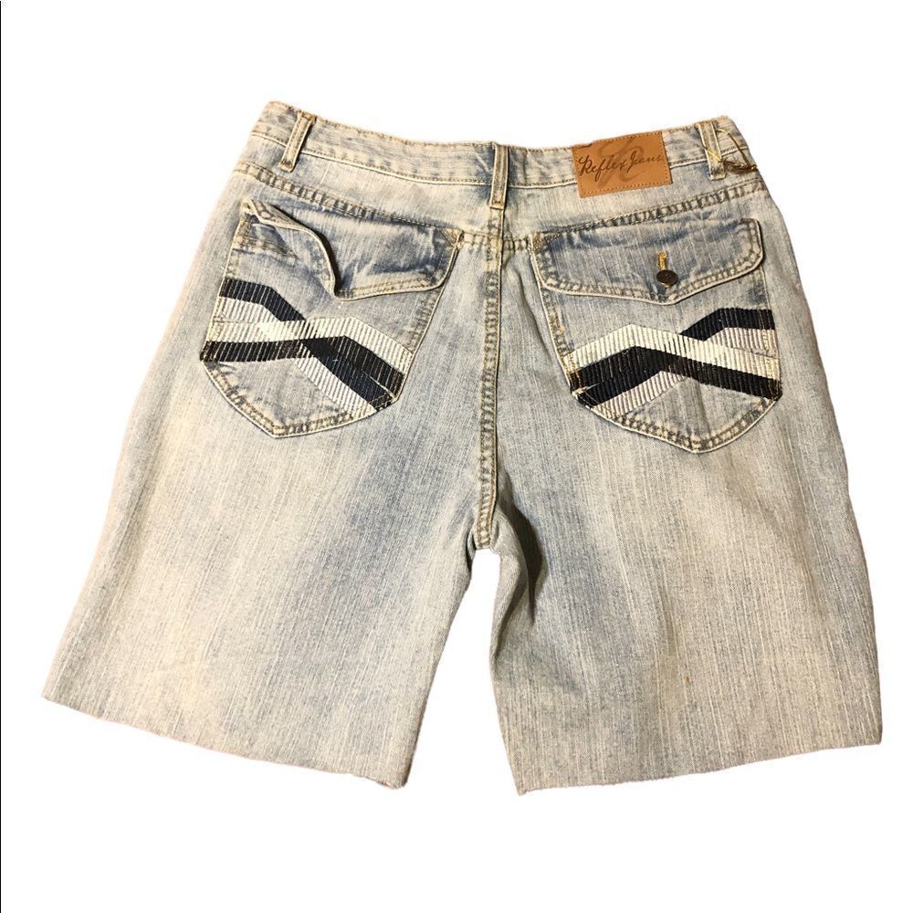 Reflex Embroidered Jean Shorts Size 34